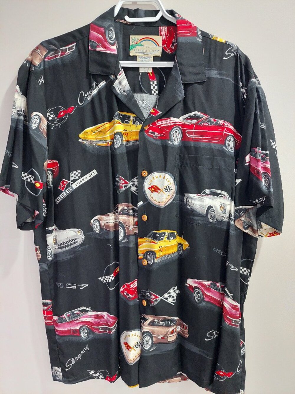 Paradise Found Men's L Hawaiian shirt Special licensed from General Motors
